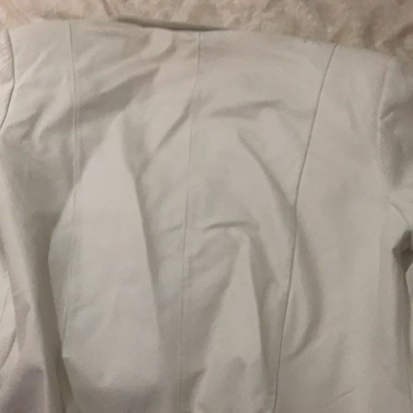 White Leather Small Jacket - Picture 2 of 2